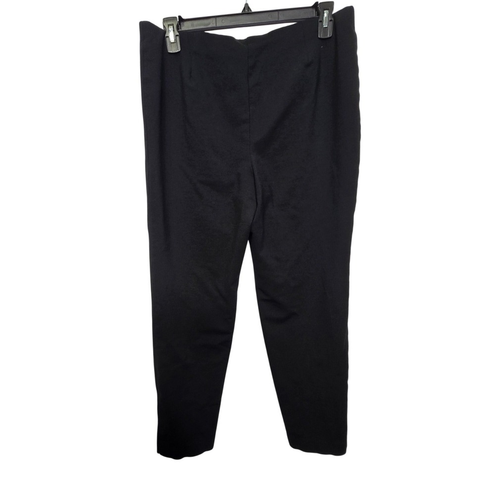 J Jill Ponte Knit Pants Womens XL Black Seamed Front Tapered Leg